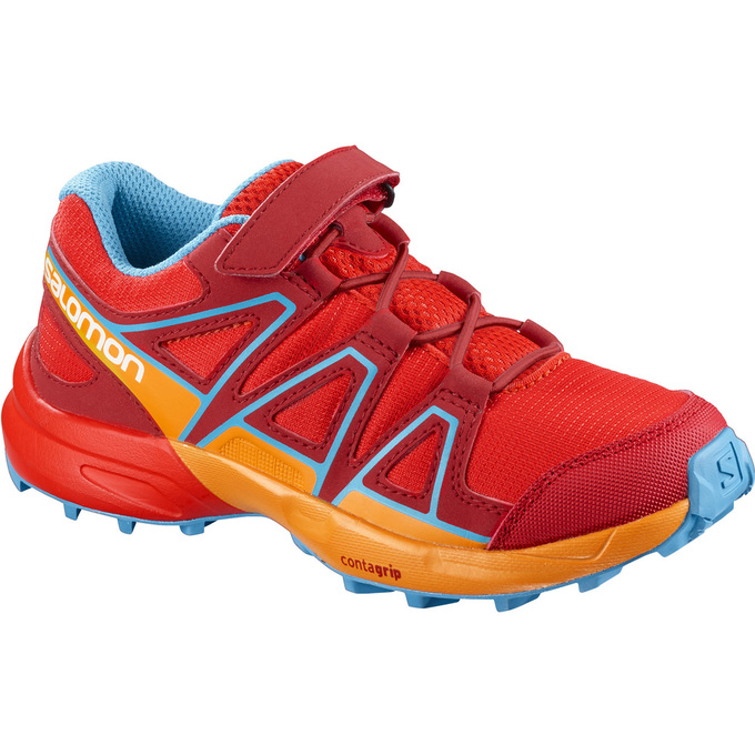 Zapatillas Trail Running Salomon Niños Rojas / Naranjas - Salomon Argentina SPEEDCROSS BUNGEE K ,597